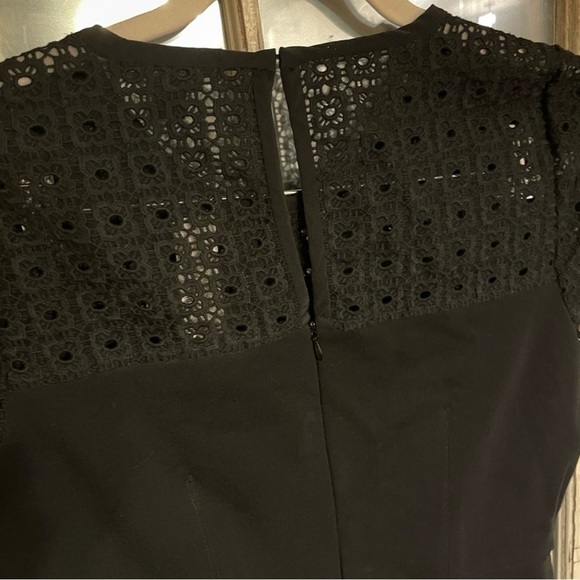 J Crew SZ 6 black fitted lace detailed bodice with A line skirt back zip NWT - Picture 5 of 8